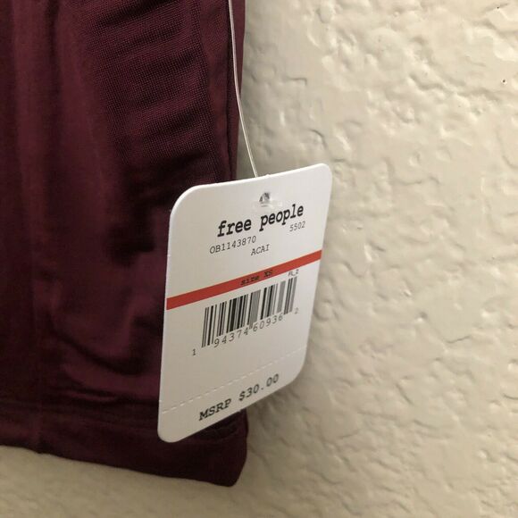 Free People NWT Be Cool Brami Crop Top Tank Acai - Picture 4 of 6